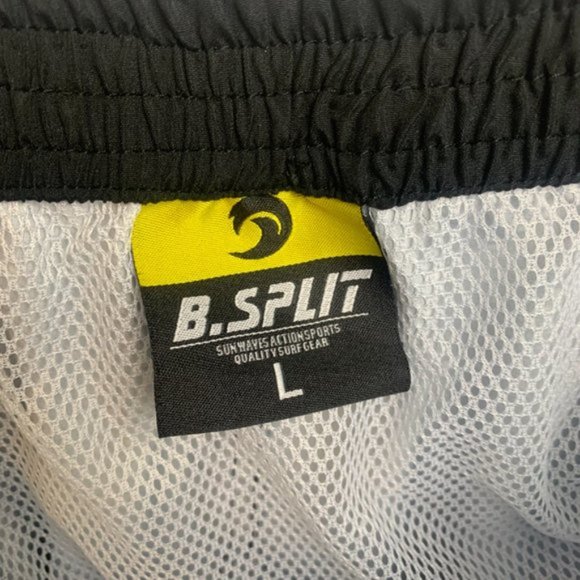 B. Split Red & Blue Colorblock Swim Trunks - Picture 3 of 6